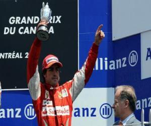 yapboz Fernando Alonso - Ferrari - Montreal, 2010 () 3 Ranked